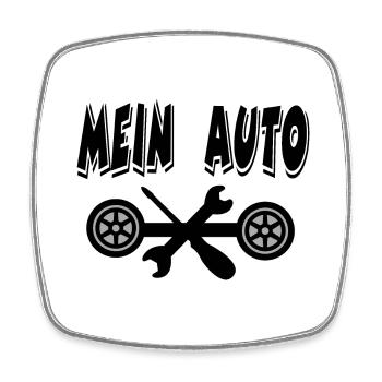 Auto - Viereckiger Kühlschrankmagnet - Weiß - Vorne