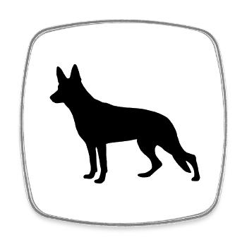 Alsatian - Square fridge magnet - white - Front