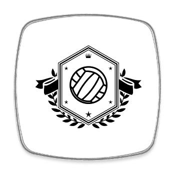 Armoiries de volleyball - Magnet carré - blanc - Devant