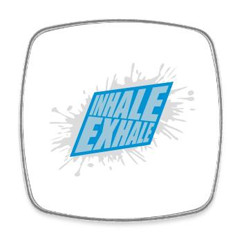 inhale exhale yoga Zitat - Viereckiger Kühlschrankmagnet - Weiß - Vorne