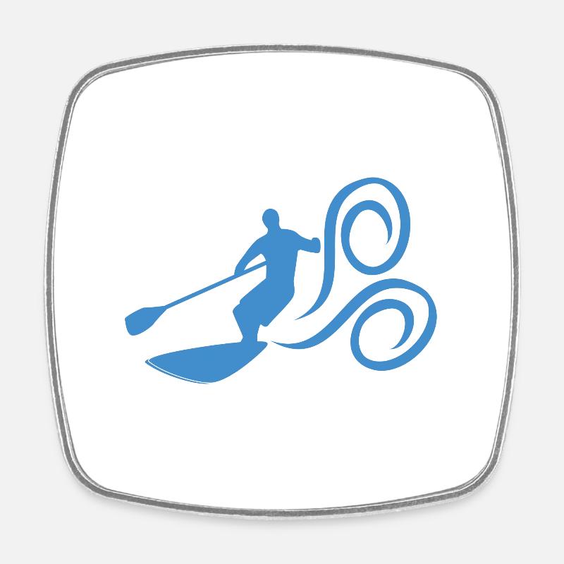 Paddle Surf - Magnet carré - blanc