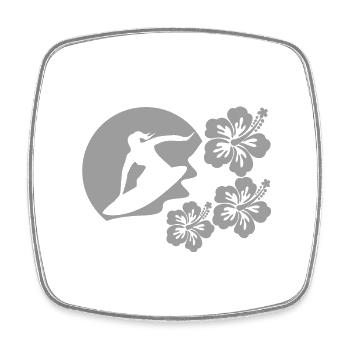 Surfer - Square fridge magnet - white - Front
