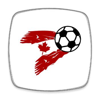 L’équipe sportive canadienne - Magnet carré - blanc - Devant