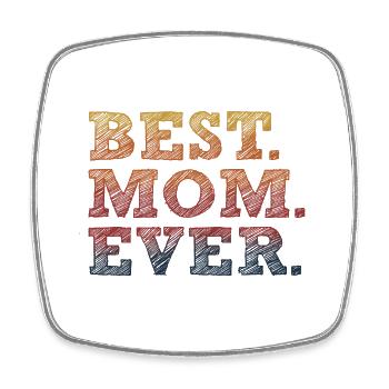 BESTE MUTTER ALLER ZEITEN - Viereckiger Kühlschrankmagnet - Weiß - Vorne