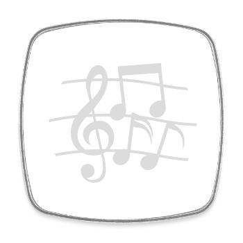 Symboles Lignes Notes de musique - Magnet carré - blanc - Devant