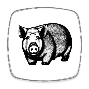 pig sweet pigs pigs animal animals 4 - Square fridge magnet - white - Front