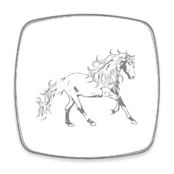 Heavenly Wild Horses Stallion Rider Horse Enthusiast - Square fridge magnet - white - Front