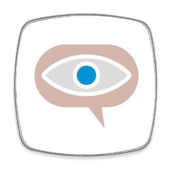 Icon Visuell Sehen Auge - Viereckiger Kühlschrankmagnet - Weiß - Vorne