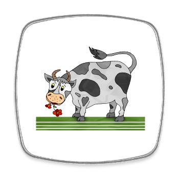 Taureau - Magnet carré - blanc - Devant