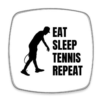 Joueur de tennis Club de tennis Raquettes de tennis - Magnet carré - blanc - Devant
