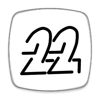 22 - Square fridge magnet - white - Front