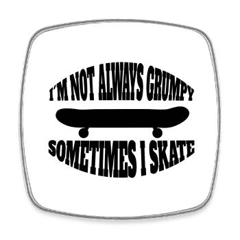 Skateboard Skaten Skateboarding Skater Longboard - Viereckiger Kühlschrankmagnet - Weiß - Vorne