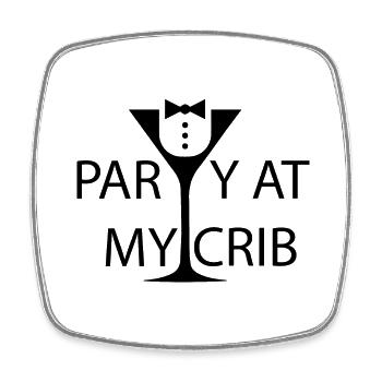 Grossesse Baby shower Babyshower Boy Girl - Magnet carré - blanc - Devant