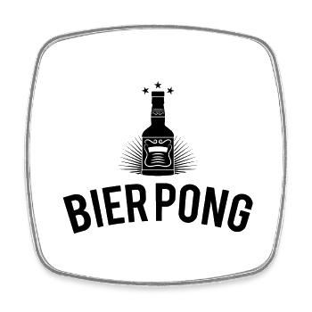 Bier Wein Whiskey Schnaps Alkohol - Viereckiger Kühlschrankmagnet - Weiß - Vorne