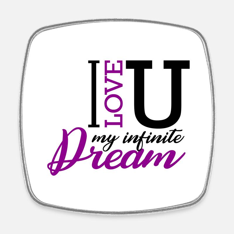 MY INFINITE DREAM - Square fridge magnet - white