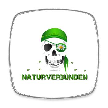 Totenkopf naturverbunden Margerite - Viereckiger Kühlschrankmagnet - Weiß - Vorne