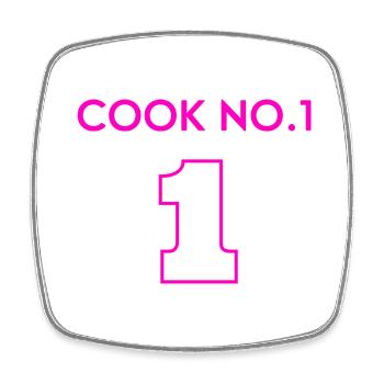 Chef number one - -starred chef - Square fridge magnet - white - Front