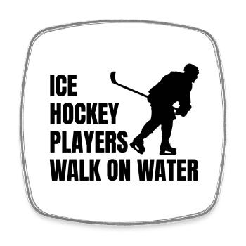 Joueurs de hockey sur glace Fan de hockey sur glace Équipe de hockey sur glace - Magnet carré - blanc - Devant