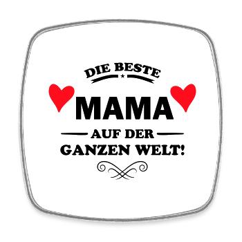 beste mama - Viereckiger Kühlschrankmagnet - Weiß - Vorne