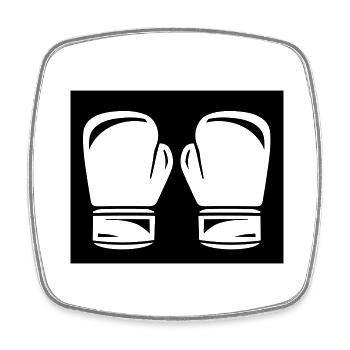 Boxing - Square fridge magnet - white - Front