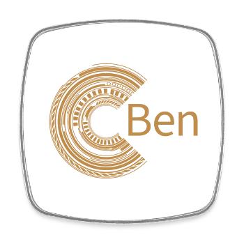 For Ben - Square fridge magnet - white - Front
