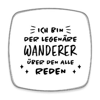 Wanderer Outdoor Lustiger Spruch Wandern Geschenk - Viereckiger Kühlschrankmagnet - Weiß - Vorne