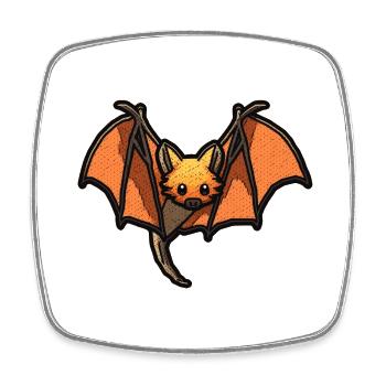 Flying fox or flying fox with wings - Square fridge magnet - white - Front