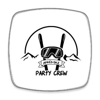 apres ski party crew - Viereckiger Kühlschrankmagnet - Weiß - Vorne