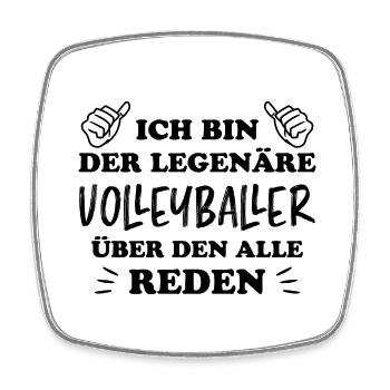 Volleyball Lustige Spruch Beachvolleyball Geschenk - Viereckiger Kühlschrankmagnet - Weiß - Vorne