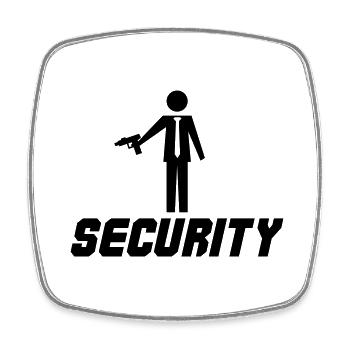 Conception de sécurité 001 - Magnet carré - blanc - Devant