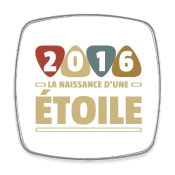 2016 date de naissance / anniversaire année 2016 - Magnet carré - blanc - Devant