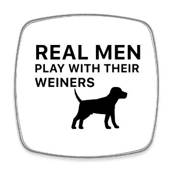 Dog Hund - Viereckiger Kühlschrankmagnet - Weiß - Vorne