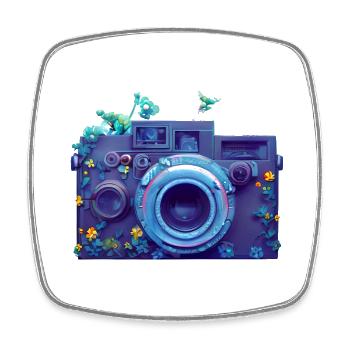 Photographer Camera Photographers Funny Photography - Square fridge magnet - white - Front