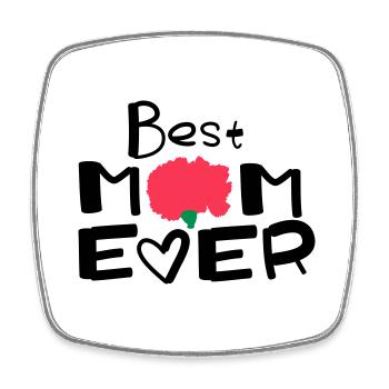 Happy Mothers Day lettering 2 - Square fridge magnet - white - Front
