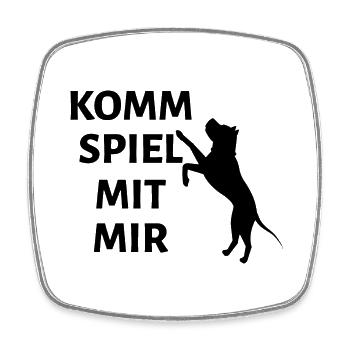 Dog Hund - Viereckiger Kühlschrankmagnet - Weiß - Vorne