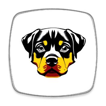 Rottweiler Chien Rottweiler Chiot Chiens Chiot - Magnet carré - blanc - Devant