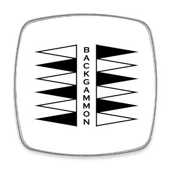 boardgame chess backgammon game night - Viereckiger Kühlschrankmagnet - Weiß - Vorne