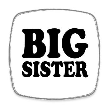 Big sister - Viereckiger Kühlschrankmagnet - Weiß - Vorne