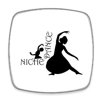 Dancing Dance Music - Square fridge magnet - white - Front