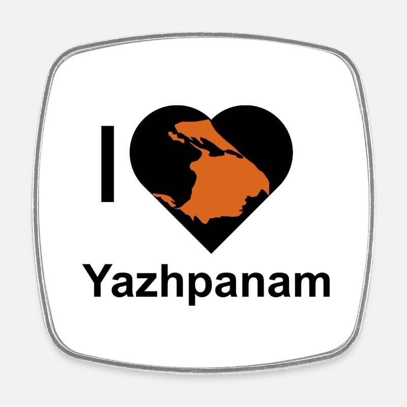 Yazhpanam - Square fridge magnet - white