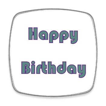 ALLES GUTE ZUM GEBURTSTAG. ALLES GUTE ZUM GEBURTSTAG. JAHRESTAG. - Viereckiger Kühlschrankmagnet - Weiß - Vorne