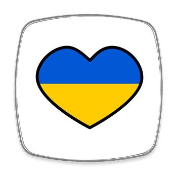 Ukraine Heart - Square fridge magnet - white - Front