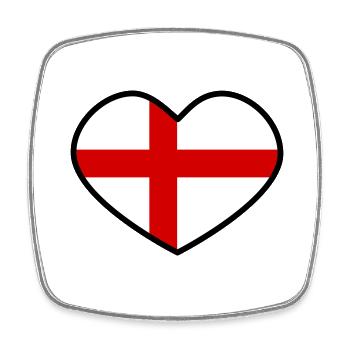 England - Square fridge magnet - white - Front