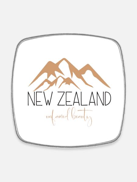 NEW ZEALAND unfamed beauty - Viereckiger Kühlschrankmagnet - Weiß