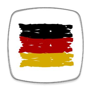 Die deutschen Fans - Viereckiger Kühlschrankmagnet - Weiß - Vorne