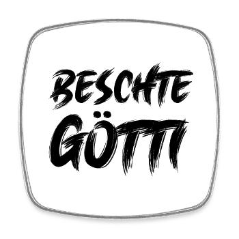 Beschte Götti uf da Welt bescht Götti Schweiz - Viereckiger Kühlschrankmagnet - Weiß - Vorne