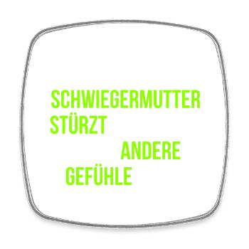 Schwiegermutter Familie Spruch - Viereckiger Kühlschrankmagnet - Weiß - Vorne