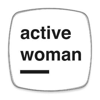 active woman - Magnet carré - blanc - Devant