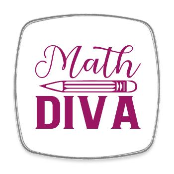 Math Diva, Für alle Diven, die Mathematik lieben - Viereckiger Kühlschrankmagnet - Weiß - Vorne