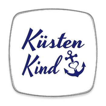 Küsten Kind Küsten Kind. Meer norddeutsch Hamburg - Viereckiger Kühlschrankmagnet - Weiß - Vorne